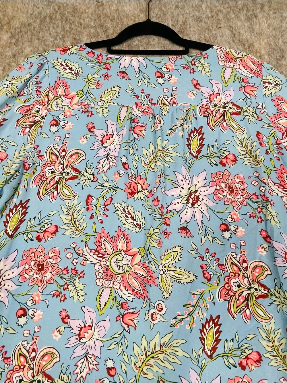 Ann Taylor Loft Floral Garden Puff Sleeve Feminine Cottagecore Blouse Top - XL
